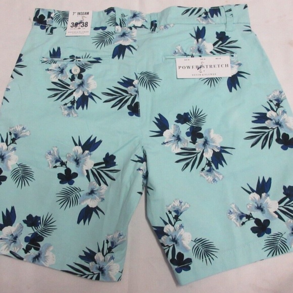 NWT Denim & Flower Ricky Singh Men's Power Stretch Blue Shorts Size 36 - Picture 2 of 11